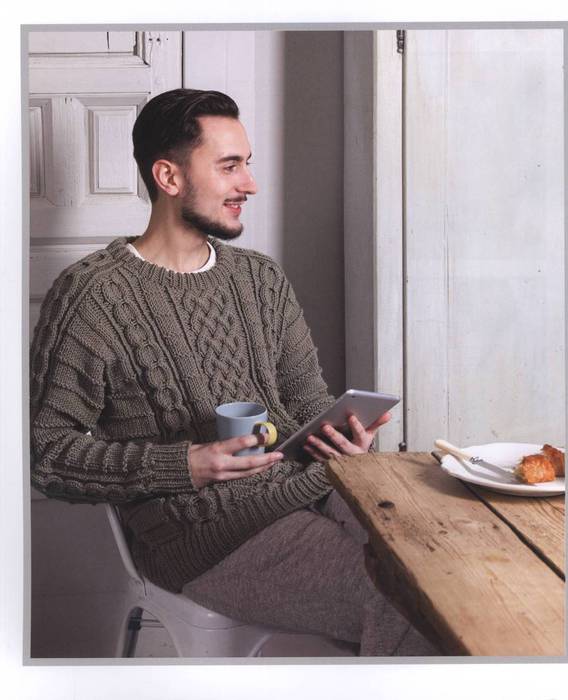Схема, описание, инструкция по вязанию мужского пуловера спицами