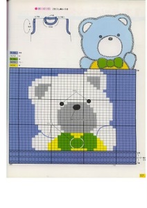 Схема по вязанию детской жилетки с медведем