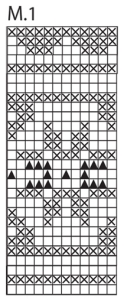 Схема для вязания гетров с жаккардовым рисунком