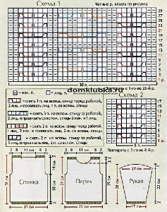 Схема для вязания кофточки