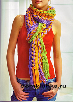 Разноцветный модный шарф