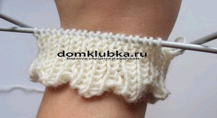 Вязание манжета рукавичек