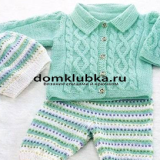 костюмчики для малышей Вязаные костюмчики для новорожденных мальчиков