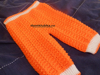 Оранжевые штанишки для новорожденных